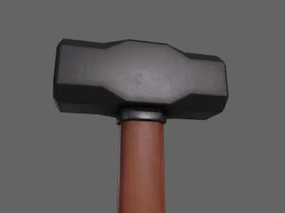 PBR Sledge Hammer V2d Low-poly 3D model