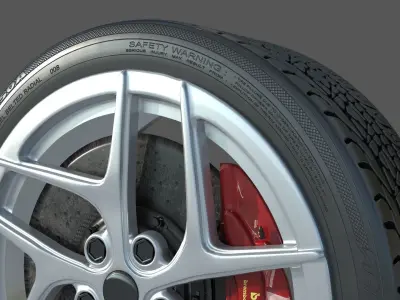 wheel Rim Tire 1 3D model
