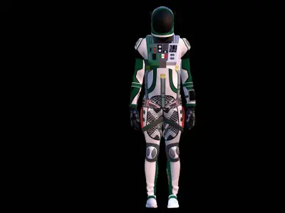 Astronaut Spacesuit Mexican 3D model