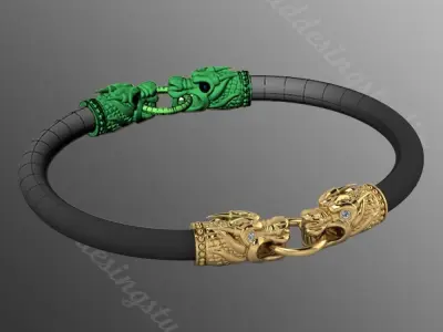 Bracelet ak2 Dragon 3D print model
