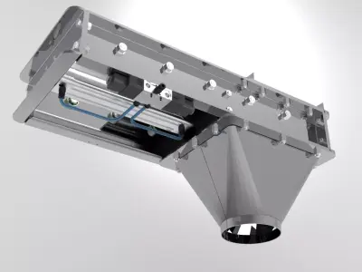 Pneumatic Slide Gate 3D model