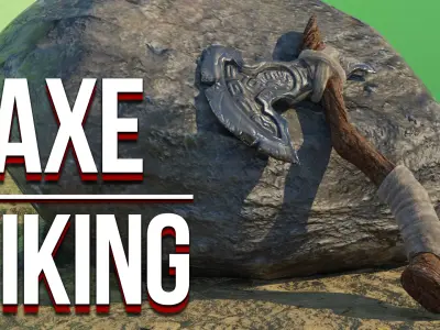 Viking Axe Low-poly 3D model Free low-poly 3D model