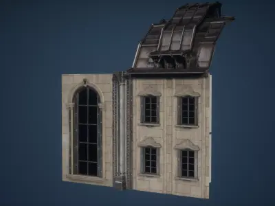 Monument Window Game Ready Low-poly 3D model