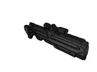 Futuristic SciFi Sniper Rifle 3D model