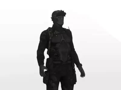 Sam Fisher Stealth Suit 3D Model Splinter Cell Low-poly 3D model
