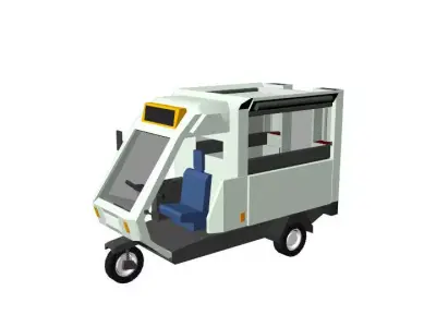 Tuktuk Tricycle Low-poly 3D model