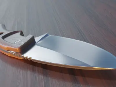 Knife Low-poly 3D model 31