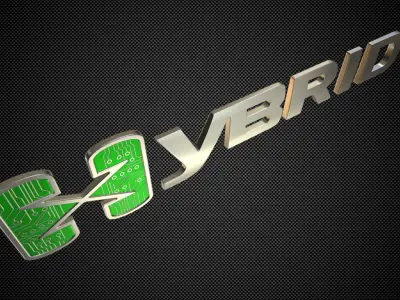 hybrid logo 3D model from CGTrader
