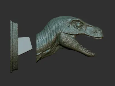 Dinosaurs - Head Wall Free 3D print model