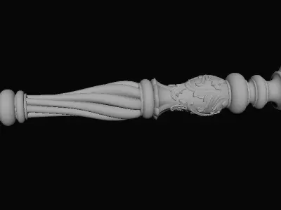 baluster ornate pillar 3D model