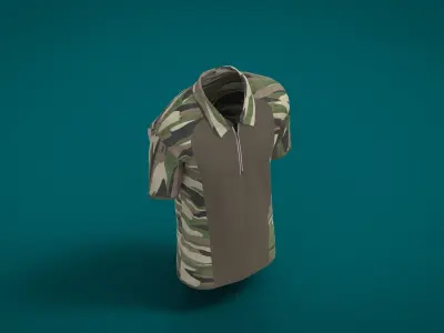 Military Outfit - T-shirt Low-poly 3D model order