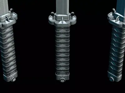 Stylized blade made in blender  3D model