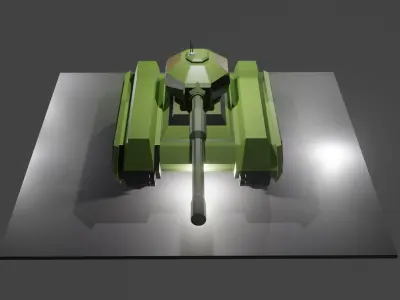 Tank for test on unity or blender  Free low-poly 3D model