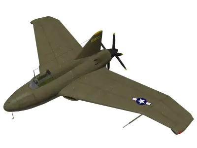 Northrop XP-56 Black Bullet 3D model