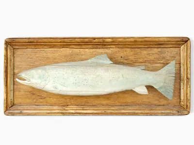 Antique Carved Fish Model from Lochaber Scotland 3D model