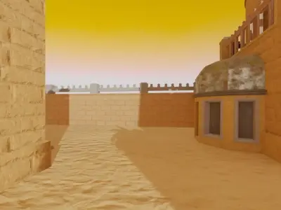 Desert Fortress Complex 3D model