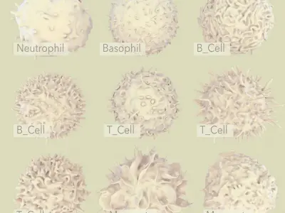 Lymphocytes 3D model
