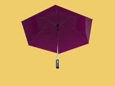 STANDARD PINK UMBRELLA FOLDING UMBRELLA AUTO OPEN CLOSE 3D model