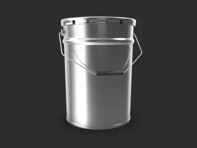 Steel Bucket 20L 3D Model