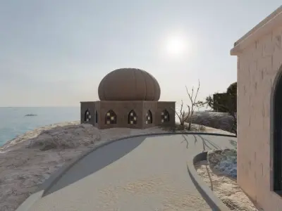 Desert Oasis Architecture 3D model