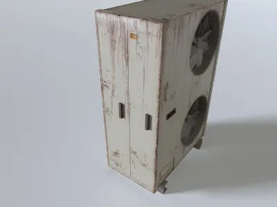 Rusty Rooftop AC hvac unit 2 Low-poly 3D model