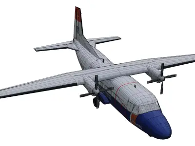 CASA C-212 Aviocar Low-poly 3D model