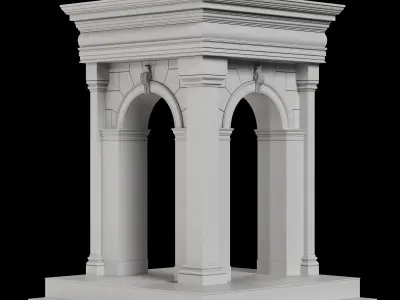 Classic Architecture Concrete  Arch 3D model