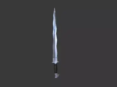 Curved knife or a sword called Kris  Free low-poly 3D model