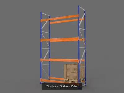 Warehouse and Pallet and Rack Collection 3D Model Pack