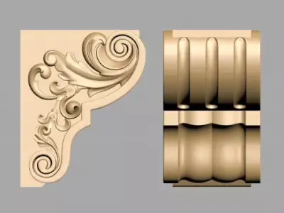 Carved Decor 3D model 2