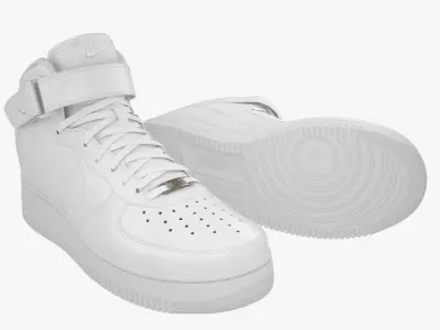 Nike Air Force 1 Set (White) 3D model