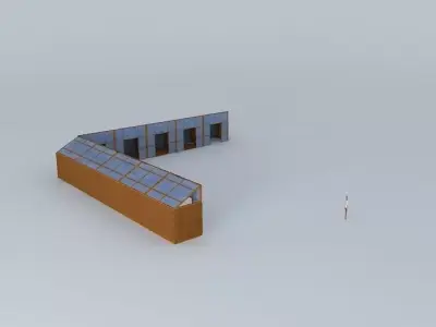 group of chicken hutches Free 3D model