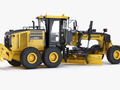Motor Grader Generic Construction Equipment 3D model
