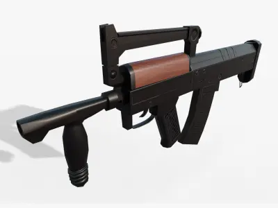 Groza Rifle Low-poly 3D model