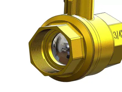 Industrial Ball Valve 3D model