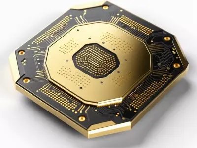 Futuristic Data Chip 3D Model 3D model