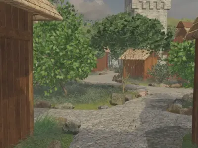 Fortified Village 3D model