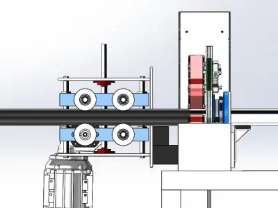 Tube Rotary Polishing Machine 3D model
