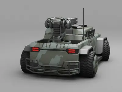 military vehicle  3D model by BlenderZone