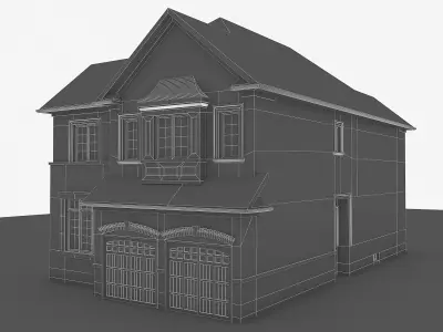 Cottage House 02  Low-poly 3D model