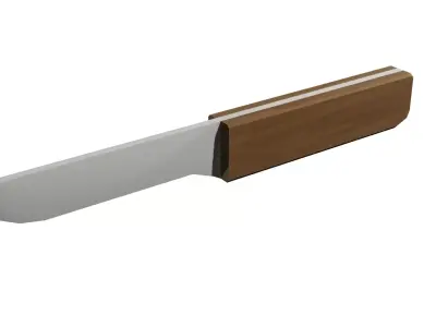 Meat Knife Low-Poly 3D model