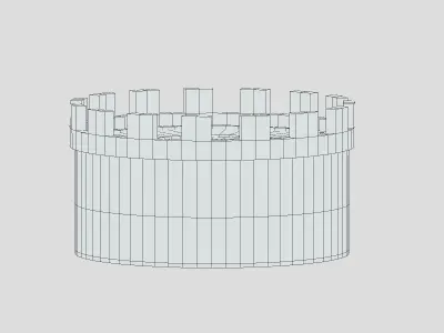 Medieval Castle Module 13 Low Poly PBR Realistic Low-poly 3D model