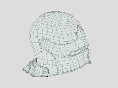 Medieval Helmet 10 Low Poly PBR Realistic Low-poly 3D model