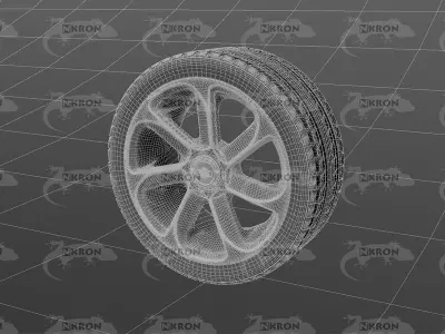 Wheel Audi Free low-poly 3D model