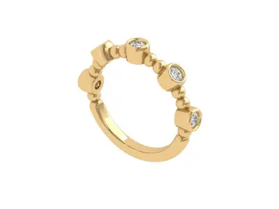 Solitaire Wedding Band 3D print model order
