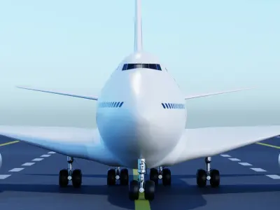 Airplane Boeing 747  3D model