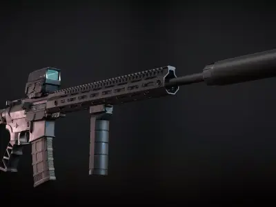 custom-ar-15-rifle 3D model