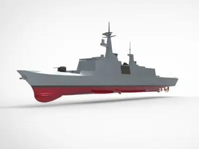 la fayette class frigate 3D model by octagram14