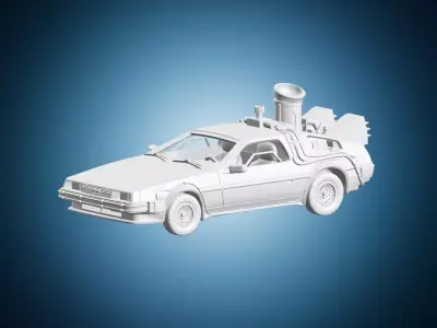DeLorean Time Machine Car 3D print model