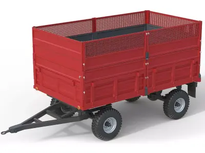 Celmak Dump Trailer Low-poly 3D model